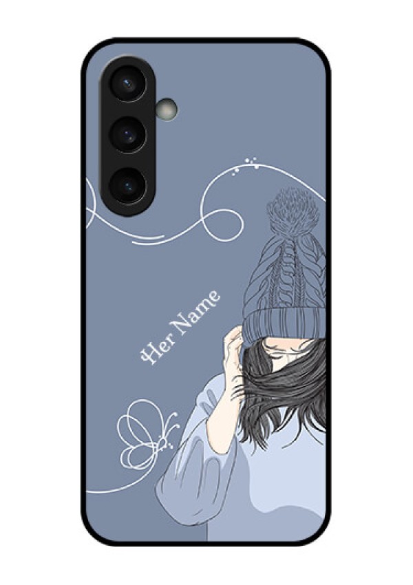 Samsung Galaxy S23 FE 5G Custom Glass Phone Case - Girl In Winter Outfit Design