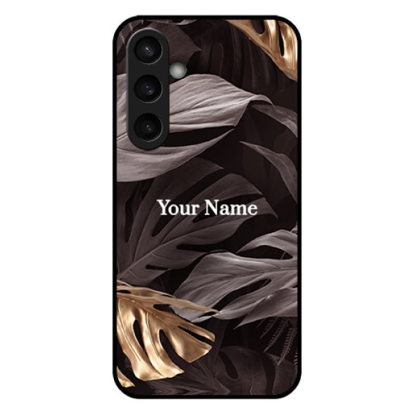 Samsung Galaxy S23 FE 5G Custom Glass Phone Case - Wild Leaves Digital Paint Design