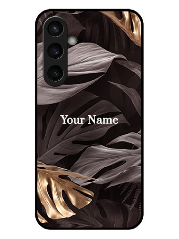 Custom Samsung Galaxy S23 FE 5G Custom Glass Phone Case - Wild Leaves Digital Paint Design