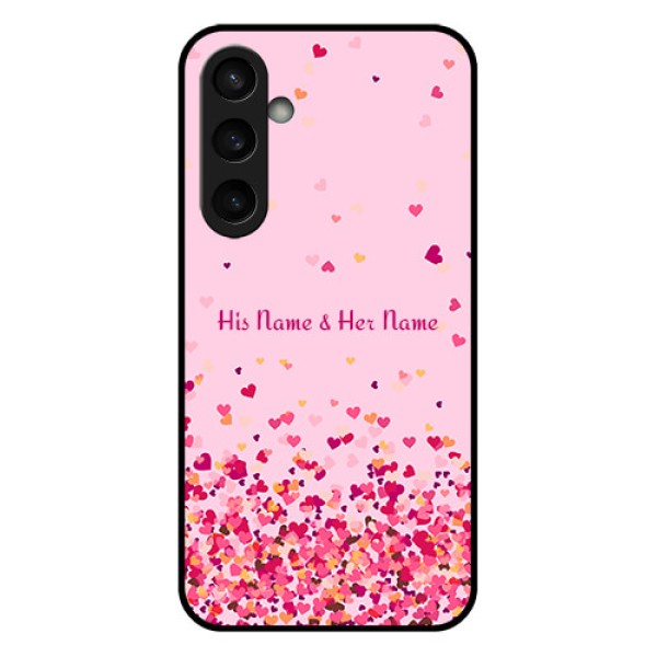 Samsung Galaxy S23 FE 5G Custom Glass Phone Case - Floating Hearts Design Samsung Galaxy S23 FE 5G Custom Glass Phone Case - Floating Hearts Design