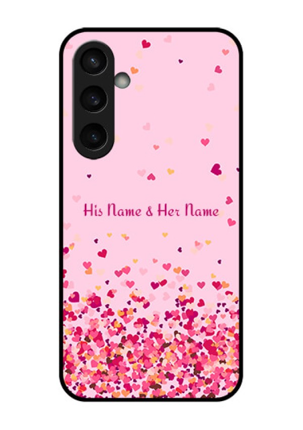 Samsung Galaxy S23 FE 5G Custom Glass Phone Case - Floating Hearts Design