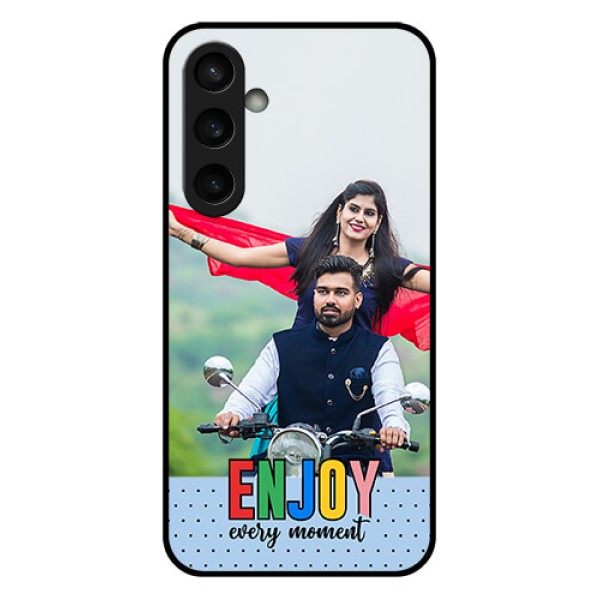Samsung Galaxy S23 FE 5G Custom Glass Phone Case - Enjoy Every Moment Design Samsung Galaxy S23 FE 5G Custom Glass Phone Case - Enjoy Every Moment Design
