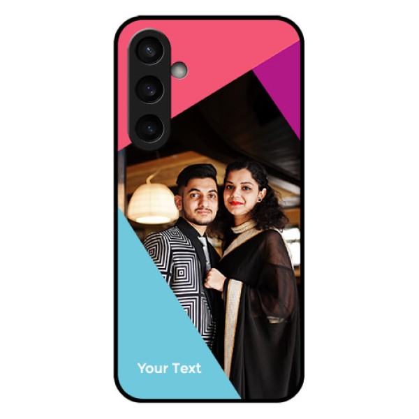 Samsung Galaxy S23 FE 5G Custom Glass Phone Case - Stacked Triple Colour Design Samsung Galaxy S23 FE 5G Custom Glass Phone Case - Stacked Triple Colour Design