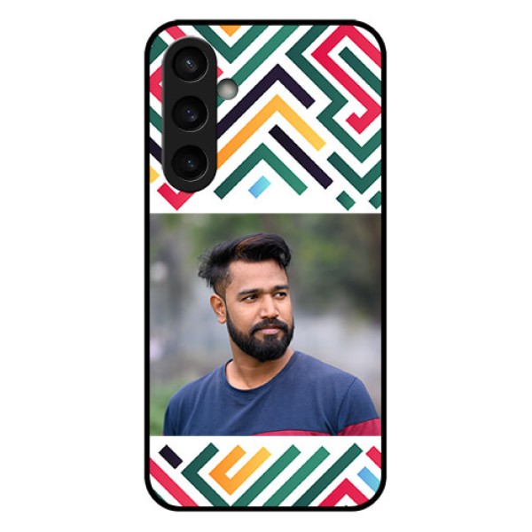 Samsung Galaxy S23 FE 5G Custom Glass Phone Case - Colorful Maze Pattern Design Samsung Galaxy S23 FE 5G Custom Glass Phone Case - Colorful Maze Pattern Design