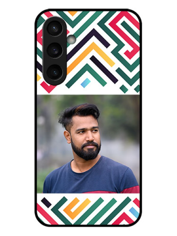 Custom Samsung Galaxy S23 FE 5G Custom Glass Phone Case - Colorful Maze Pattern Design