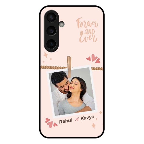 Samsung Galaxy S23 FE 5G Custom Glass Phone Case - Forever And Ever Love Design Samsung Galaxy S23 FE 5G Custom Glass Phone Case - Forever And Ever Love Design