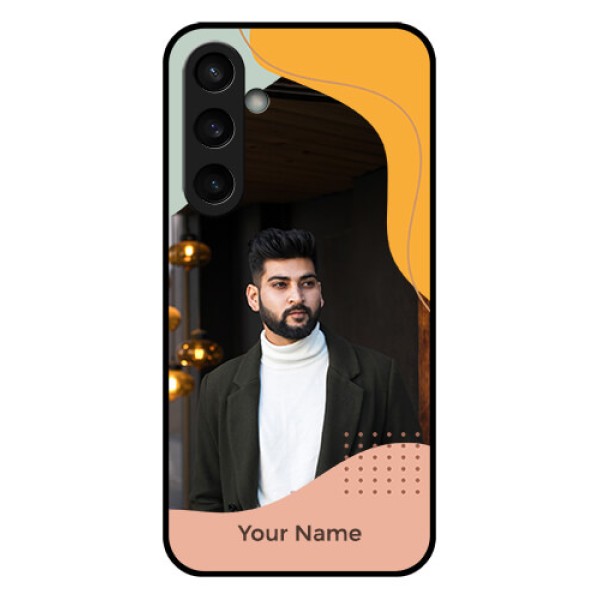 Samsung Galaxy S23 FE 5G Custom Glass Phone Case - Tri - Coloured Overlay Design Samsung Galaxy S23 FE 5G Custom Glass Phone Case - Tri - Coloured Overlay Design