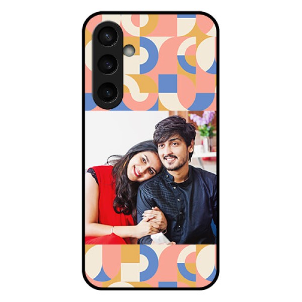 Samsung Galaxy S23 FE 5G Custom Glass Phone Case - Semi - Circle Maze Pattern Design