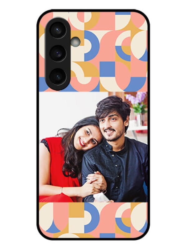 Custom Samsung Galaxy S23 FE 5G Custom Glass Phone Case - Semi - Circle Maze Pattern Design