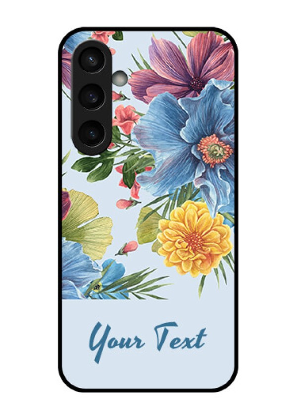 Samsung Galaxy S23 FE 5G Custom Glass Phone Case - Stunning Watercolored Flowers Painting Design