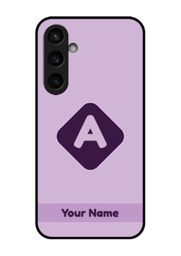 Samsung Galaxy S23 FE 5G Custom Glass Phone Case - Custom Letter In Curved Badge Design