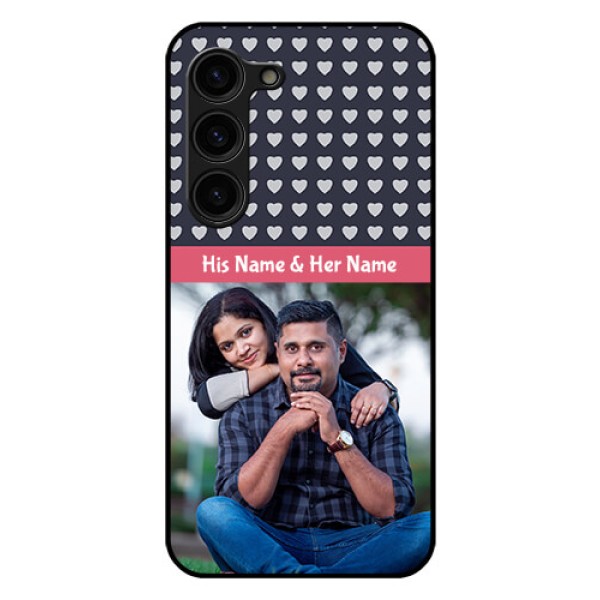 Galaxy S23 Plus 5G Custom Glass Mobile Case - Love Symbols Design