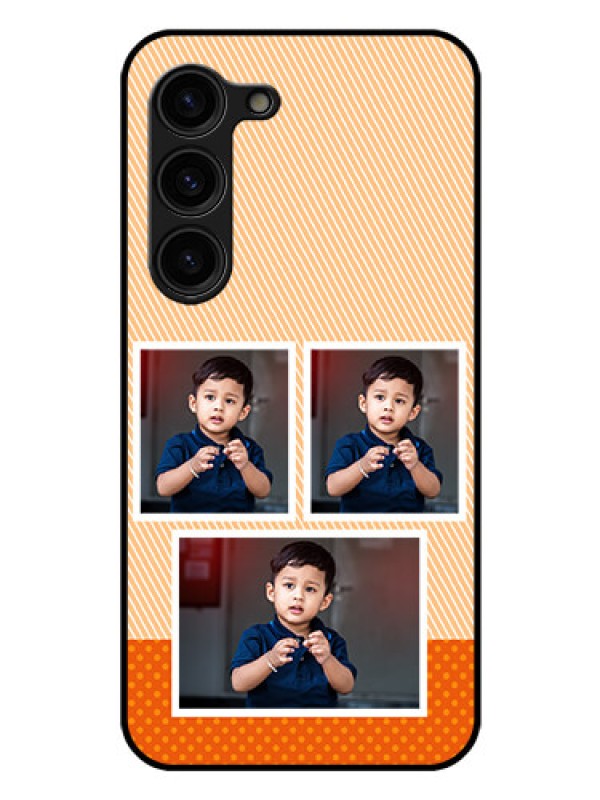 Custom Galaxy S23 Plus 5G Photo Printing on Glass Case - Bulk Photos Upload Design