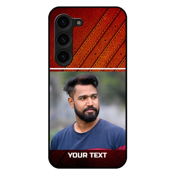 Galaxy S23 Plus 5G Personalized Glass Phone Case - Leather Phone Case Design Galaxy S23 Plus 5G Personalized Glass Phone Case - Leather Phone Case Design