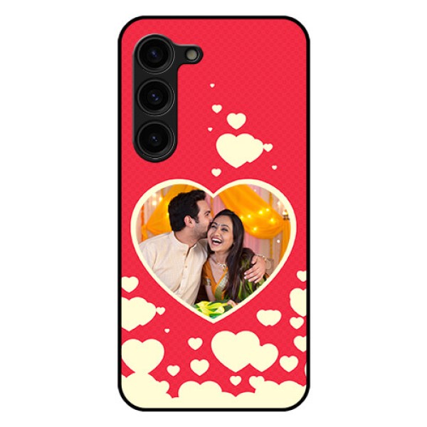 Galaxy S23 Plus 5G Custom Glass Mobile Case - Love Symbols Phone Cover Design