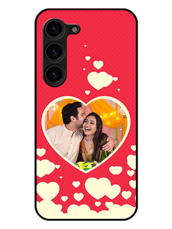 Custom Galaxy S23 Plus 5G Custom Glass Mobile Case - Love Symbols Phone Cover Design