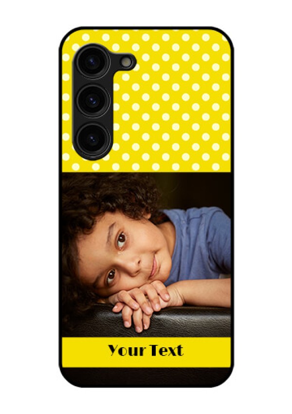 Galaxy S23 Plus 5G Custom Glass Phone Case - Bright Yellow Case Design