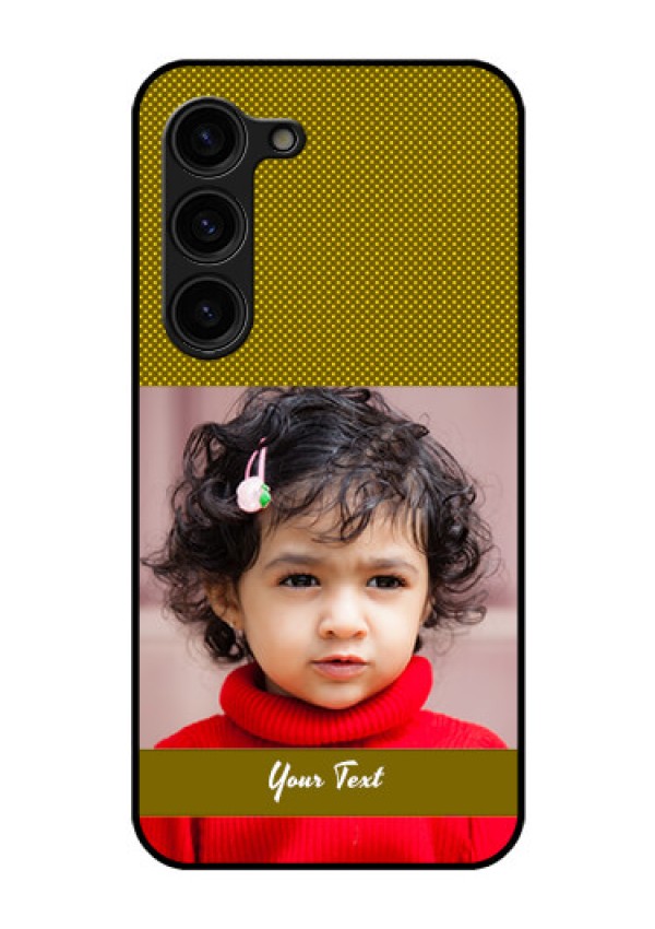Galaxy S23 Plus 5G Custom Glass Phone Case - Simple Green Color Design