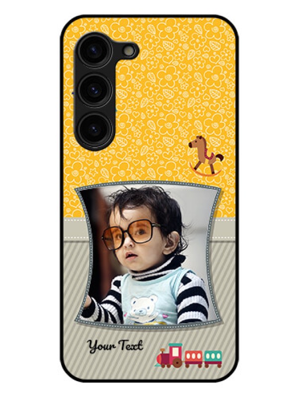 Custom Galaxy S23 Plus 5G Personalized Glass Phone Case - Baby Picture Upload Design