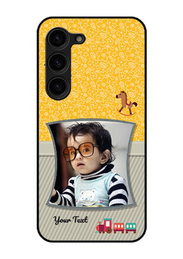 Galaxy S23 Plus 5G Personalized Glass Phone Case - Baby Picture Upload Design