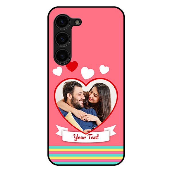 Galaxy S23 Plus 5G Photo Printing on Glass Case - Love Doodle Design