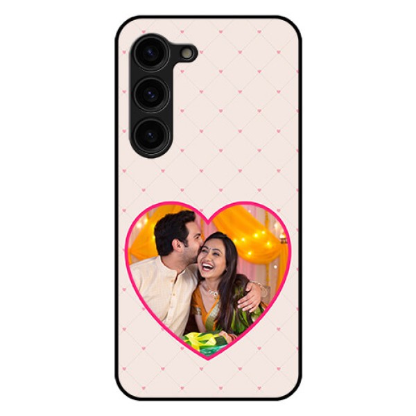 Galaxy S23 Plus 5G Custom Glass Mobile Case - Heart Shape Design