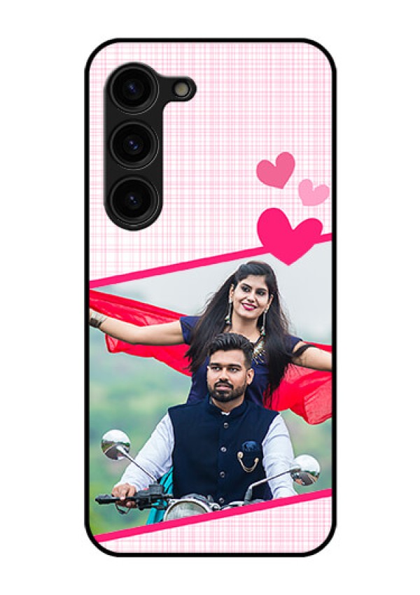 Galaxy S23 Plus 5G Custom Glass Phone Case - Love Shape Heart Design