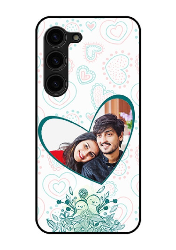 Galaxy S23 Plus 5G Photo Printing on Glass Case - Premium Couple Design