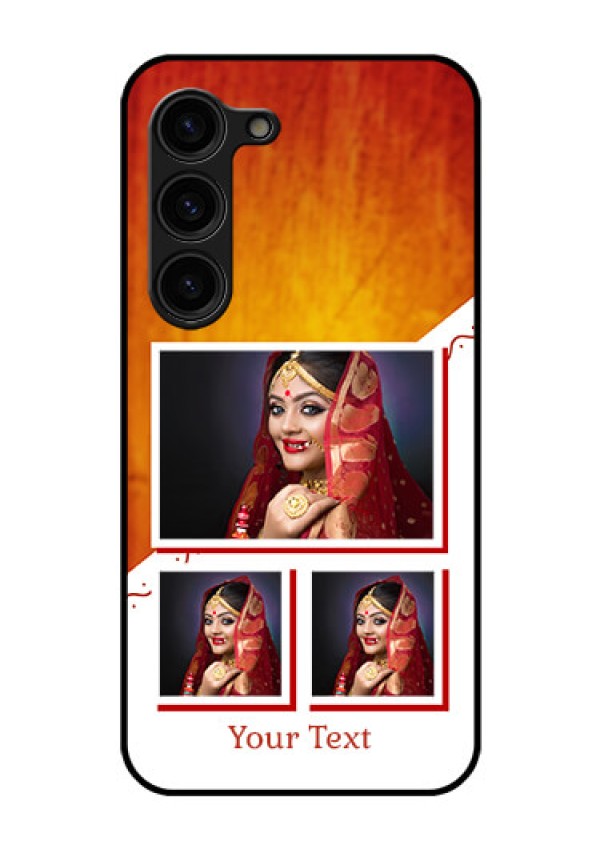 Galaxy S23 Plus 5G Custom Glass Phone Case - Wedding Memories Design