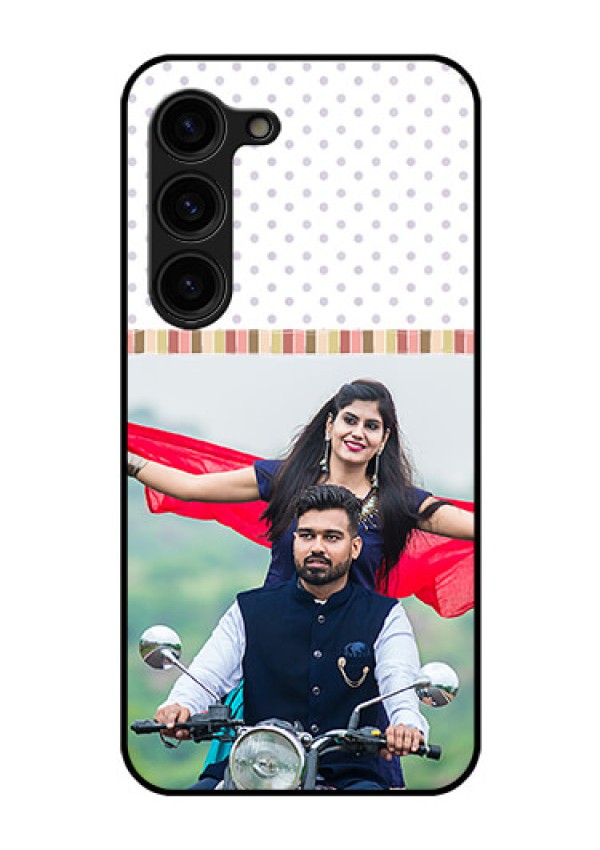 Galaxy S23 Plus 5G Photo Printing on Glass Case - Cute Family Design