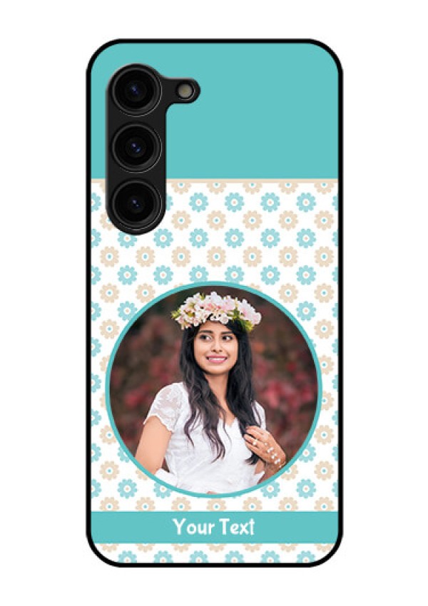 Galaxy S23 Plus 5G Custom Glass Mobile Case - Beautiful Flowers Design
