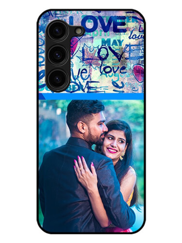 Custom Galaxy S23 Plus 5G Custom Glass Mobile Case - Colorful Love Design