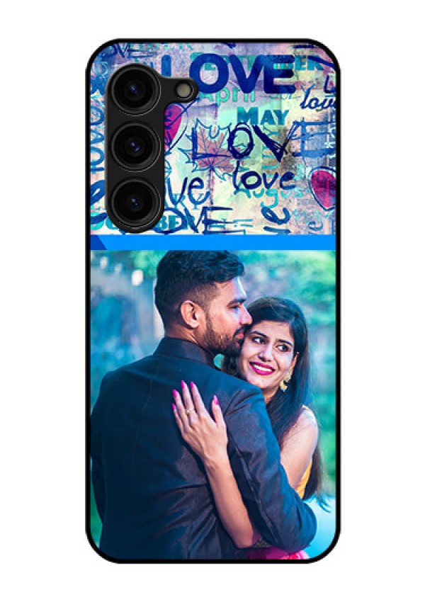 Galaxy S23 Plus 5G Custom Glass Mobile Case - Colorful Love Design