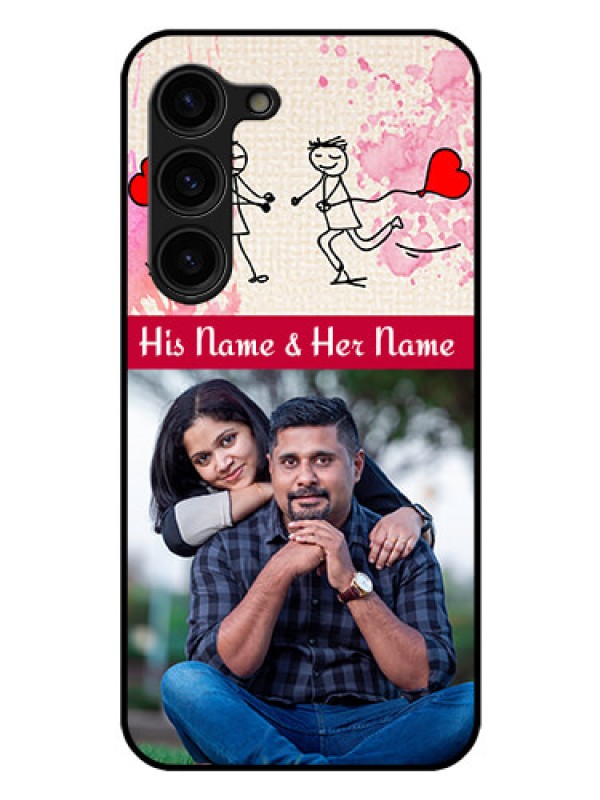 Custom Galaxy S23 Plus 5G Photo Printing on Glass Case - You and Me Case Design