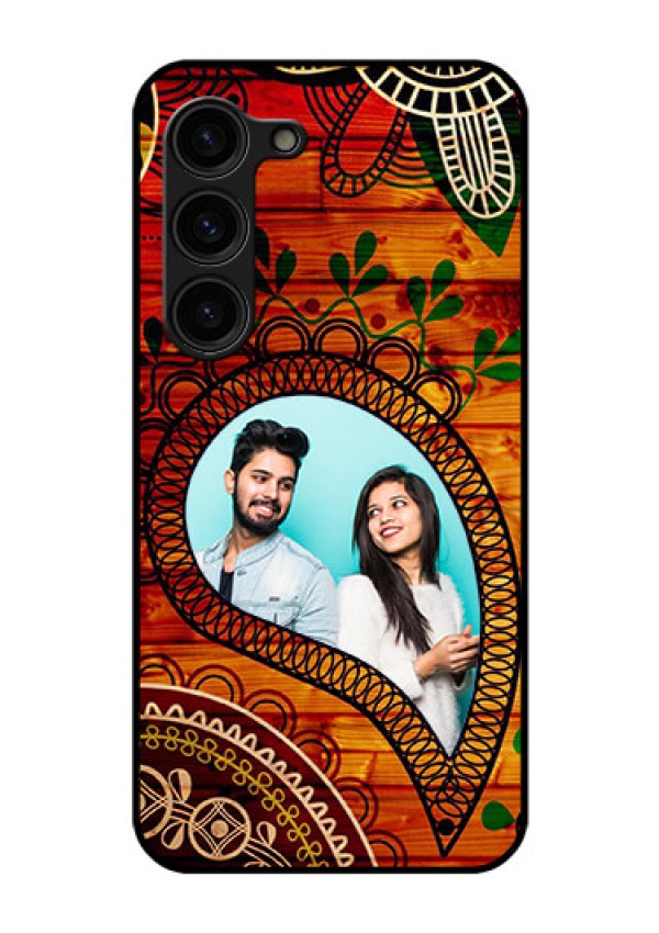 Galaxy S23 Plus 5G Personalized Glass Phone Case - Abstract Colorful Design