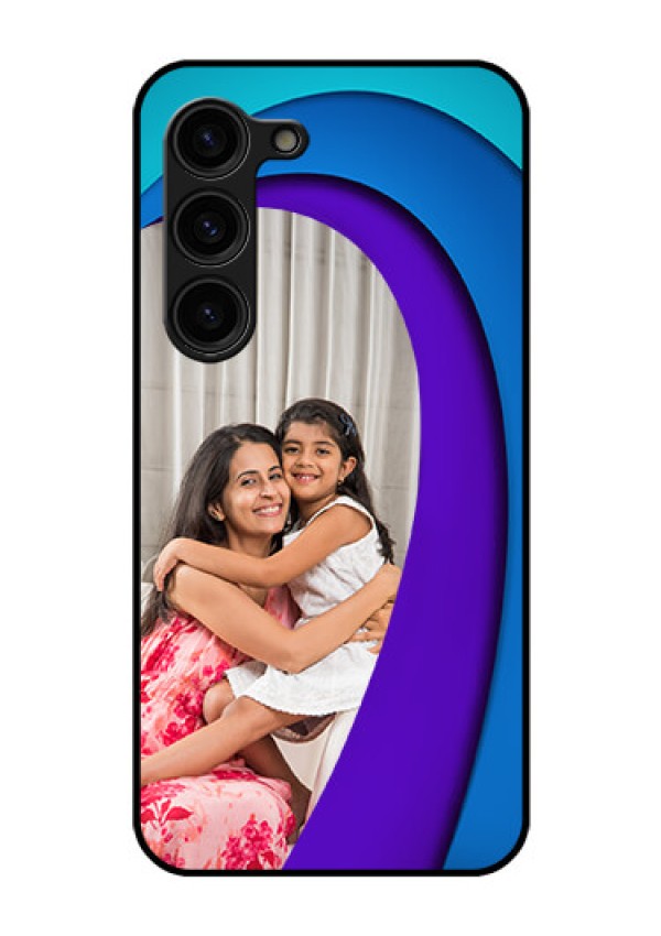 Galaxy S23 Plus 5G Photo Printing on Glass Case - Simple Pattern Design