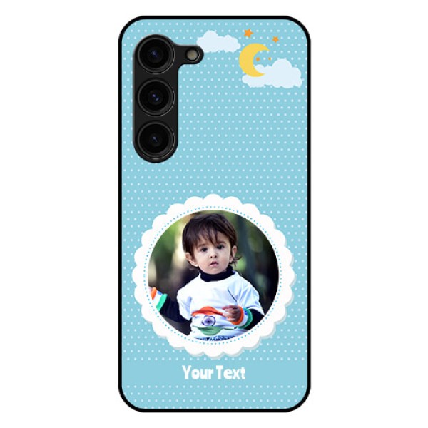 Galaxy S23 Plus 5G Personalised Glass Phone Case - Violet Pattern Design Galaxy S23 Plus 5G Personalised Glass Phone Case - Violet Pattern Design