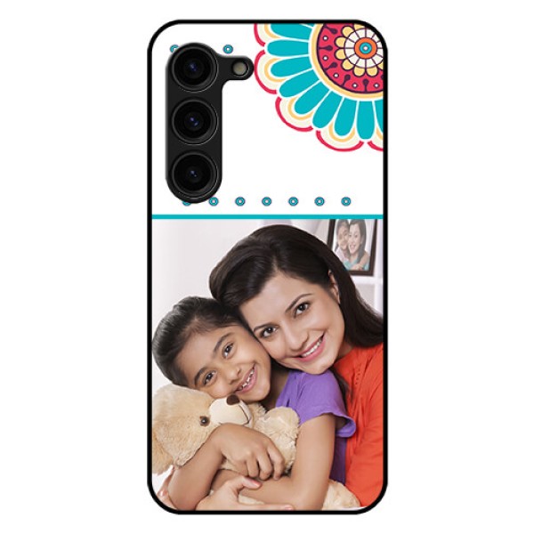 Galaxy S23 Plus 5G Custom Glass Phone Case - Flower Design