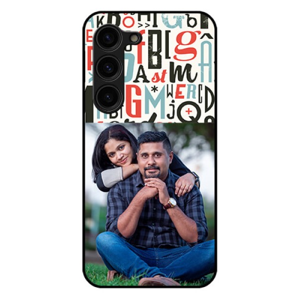 Galaxy S23 Plus 5G Personalized Glass Phone Case - Alphabet Design