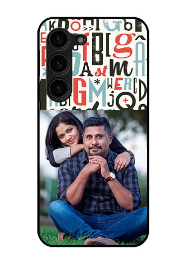 Galaxy S23 Plus 5G Personalized Glass Phone Case - Alphabet Design