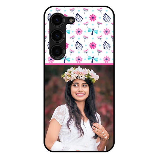 Galaxy S23 Plus 5G Photo Printing on Glass Case - Colorful Flower Design