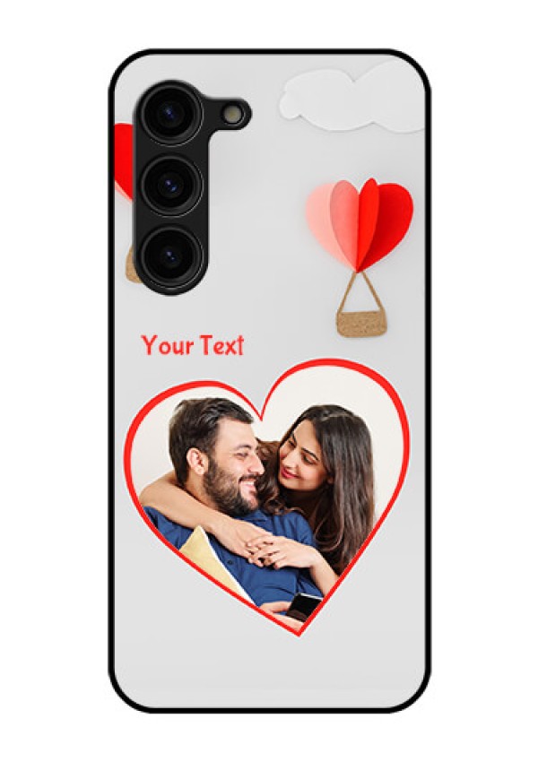 Galaxy S23 Plus 5G Custom Glass Mobile Case - Parachute Love Design