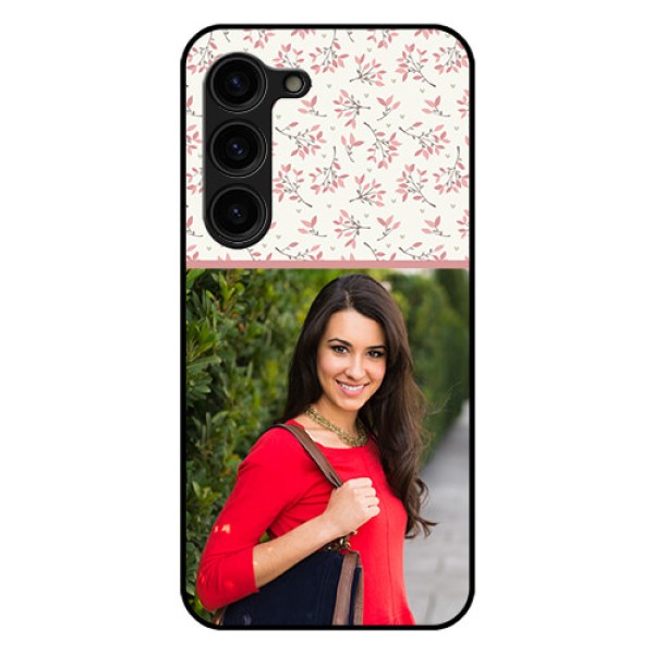 Galaxy S23 Plus 5G Custom Glass Phone Case - Premium Floral Design