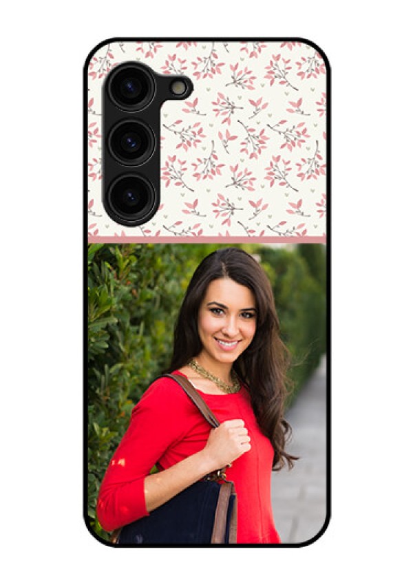 Galaxy S23 Plus 5G Custom Glass Phone Case - Premium Floral Design