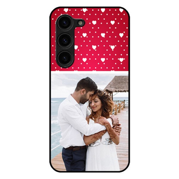 Galaxy S23 Plus 5G Photo Printing on Glass Case - Hearts Mobile Case Design Galaxy S23 Plus 5G Photo Printing on Glass Case - Hearts Mobile Case Design
