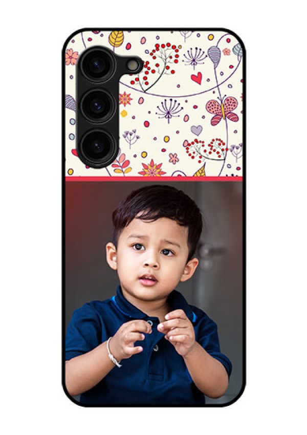 Galaxy S23 Plus 5G Custom Glass Mobile Case - Premium Floral Design