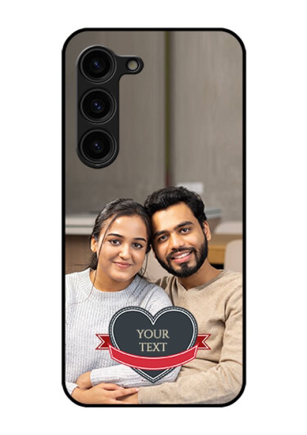 Galaxy S23 Plus 5G Custom Glass Phone Case - Just Married Couple Design