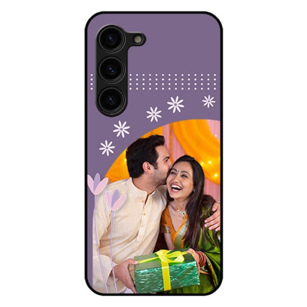 Galaxy S23 Plus 5G Custom Glass Mobile Case - Lavender flowers design