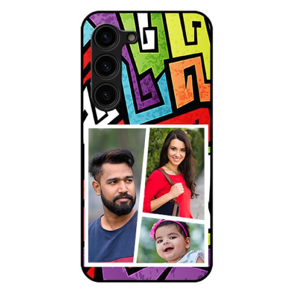 Galaxy S23 Plus 5G Custom Glass Phone Case - Graffiti pattern Design