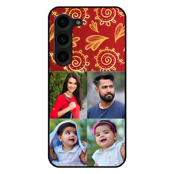 Galaxy S23 Plus 5G Photo Printing on Glass Case - 4 Image Traditional Design Galaxy S23 Plus 5G Photo Printing on Glass Case - 4 Image Traditional Design